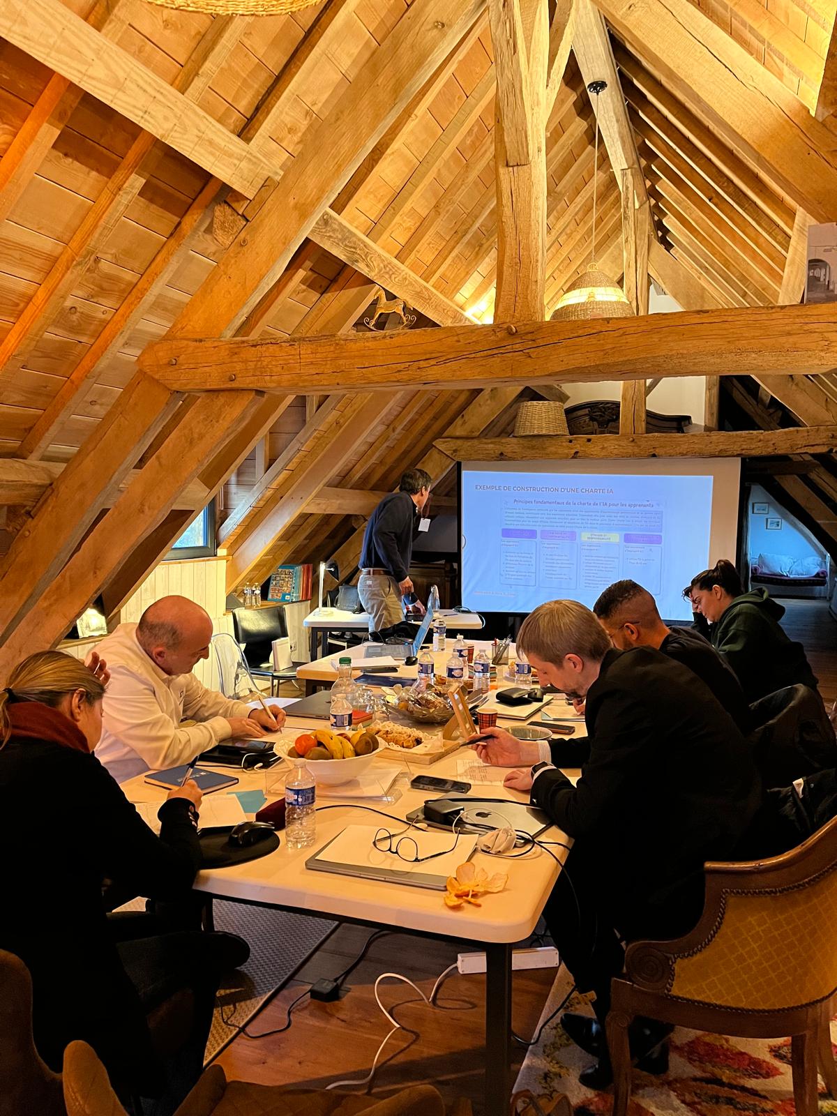 Atelier de construction d'une charte IA sous la charpente de La Longère Cogite